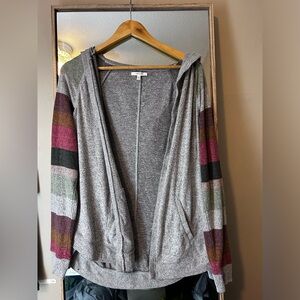 M Hooded Lightweight Long Sleeve Cardigan